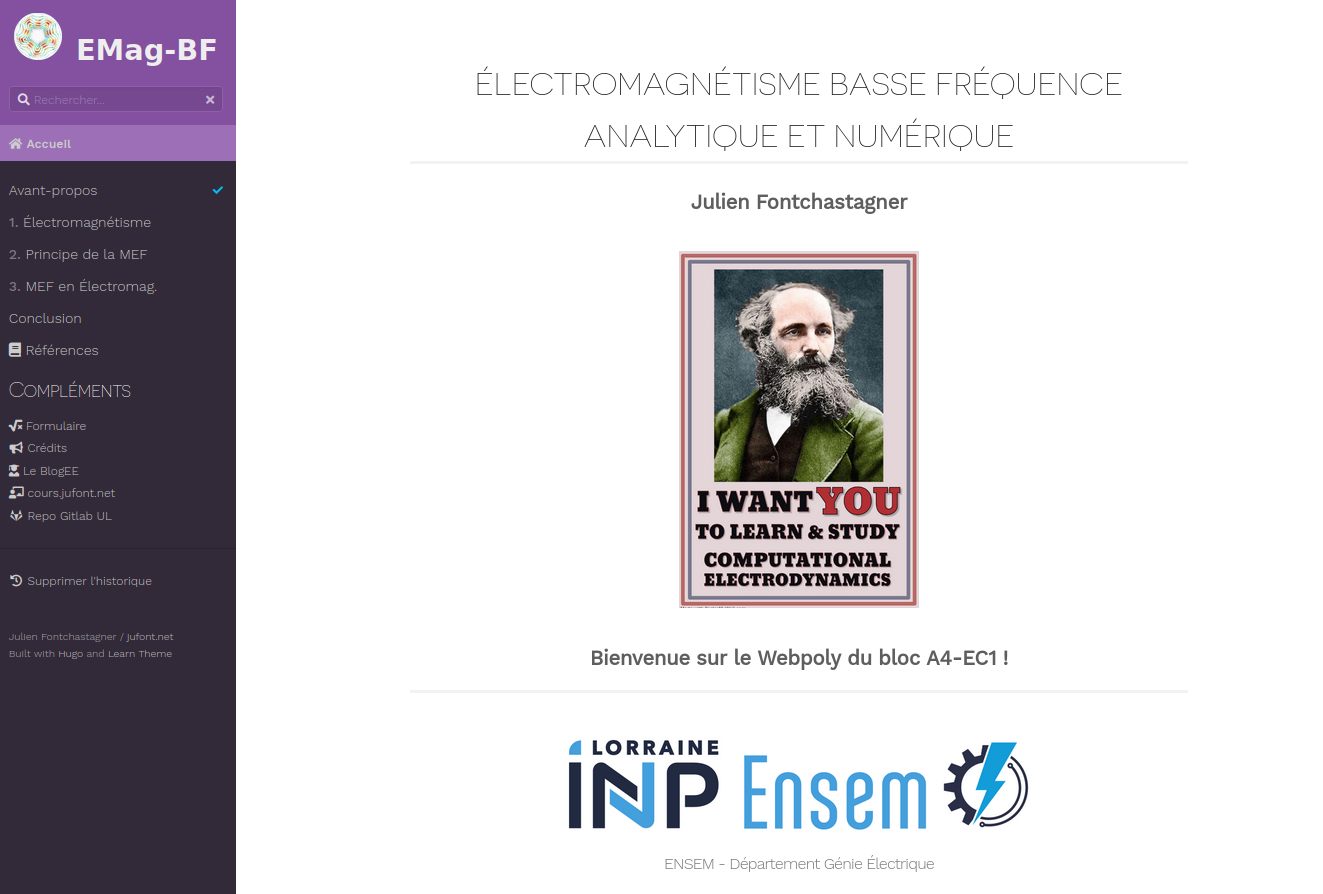 Lien vers webpoly du module